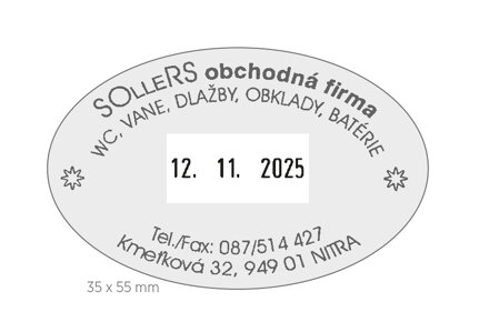 Štočok 55x35 mm pre: Printer Oval 55-Dater