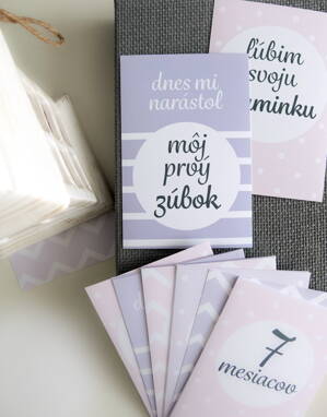 Míľnikové kartičky Pastelová fialová (dievčenské)