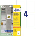 Etikety univerzálne 105x148mm Avery A4, silne lepivé 20 hárkov