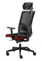 Kancelárska stolička GAME VIP SYN čierno/červená (B8033) + PDH 3D + podrúčky P44