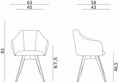Konferenčné kreslo Ravenna Legno, drevené nohy, látka VIS001 béžová
