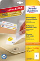 Etikety univerzálne odnímateľné 210x297mm Avery A4 25+5 hárkov