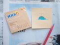 Samolepiaci bloček Kraft 76x76 mm prírodná hnedý