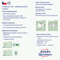 Etikety polyesterové veľmi odolné 210x297mm Avery A4 strieborné 20 hárkov