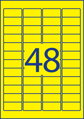 Etikety Avery odnímateľné 45,7x21,2 mm, žlté
