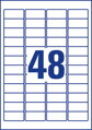 Etikety univerzálne 45,7x21,2mm Avery A4, silne lepivé 20 hárkov