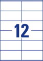 Etikety univerzálne 105x48mm Avery A4, silne lepivé 20 hárkov