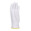 Rukavice pletené, polomáčané DONAU SAFETY PU kat. II biele veľ. 10
