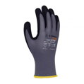 Rukavice pletené, polomáčané DONAU SAFETY Flex-Dotted, kat. II šedé veľ. 9