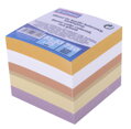 Bloček kocka nelepená 83x83x75mm pastelové farby