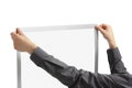Samolepiaci Duraframe Poster A1 strieborný