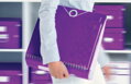 Zakladač pákový Leitz 180° Active WOW 8,2cm purpurový