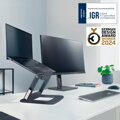 Stojan na notebook nastaviteľný Leitz Ergo s viacerými uhlami sklonu, zamatový šedý