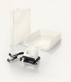 Zakladač 2-krúžkový Leitz WOW celoplastový 4cm perleťovo biely
