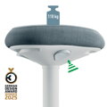 Ergonomická balančná stolička Leitz Ergo na sedenie, svetlo šedá