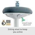 Ergonomická balančná stolička Leitz Ergo na státie, svetlo šedá