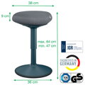 Ergonomická balančná stolička Leitz Ergo na sedenie, zamatová šedá
