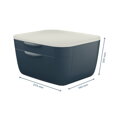 Zásuvkový box Leitz Cosy zamatový sivý