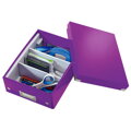 Malá organizačná krabica Click & Store purpurová