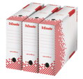 Archívny box Esselte Speedbox 100mm biely/červený