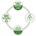 Zakladač pákový Esselte No.1 recyklovaná lepenka 7,5 cm červený