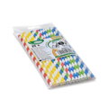Slamky papierové špirály farebný mix 6 mm x 20 cm (25 ks)