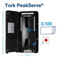 Zásobník na nadväzujúce papierové utierky Tork PeakServe, čierny H5