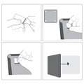 Magnetická tabuľa Nobo 36x36cm ružová