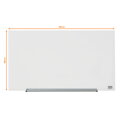 Sklenená tabuľa Nobo Diamond biela 680x380 mm