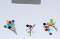 Napichovacie špendlíky guľaté Q-CONNECT 4mm mix farieb 60ks