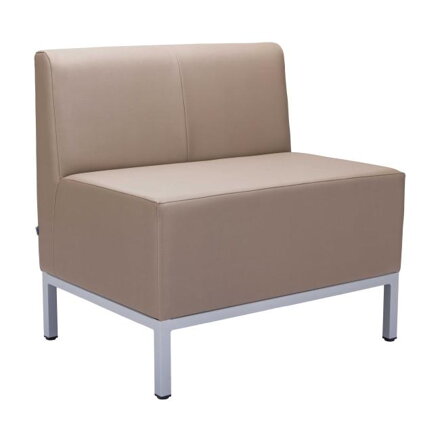 Jednkreslo Steve, celočalúnené, š. 80 cm, zdravotnícka ekokoža 096, sivá konštrukcia