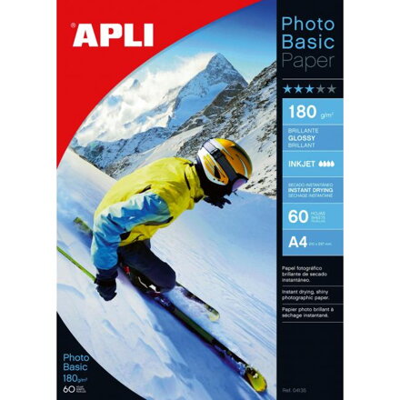 Fotopapier APLI A4 Photobasic lesklý 180g 60 hárkov