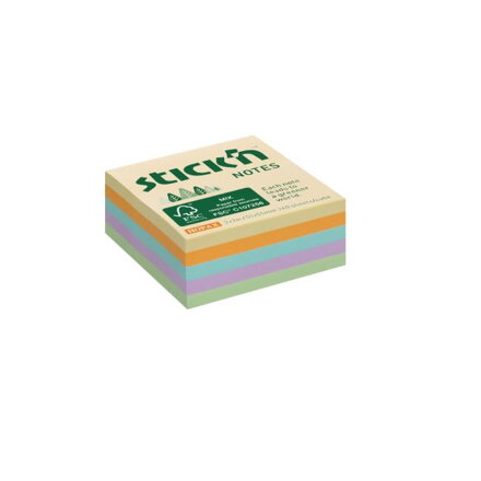 Samolepiaca mini kocka 51x51mm lúčny mix pastelových farieb 240 lístkov