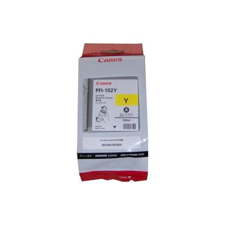 Atramentová náplň Canon PFI-102Y pre iPF 500/600/700 LP17/24 yellow (130 ml)