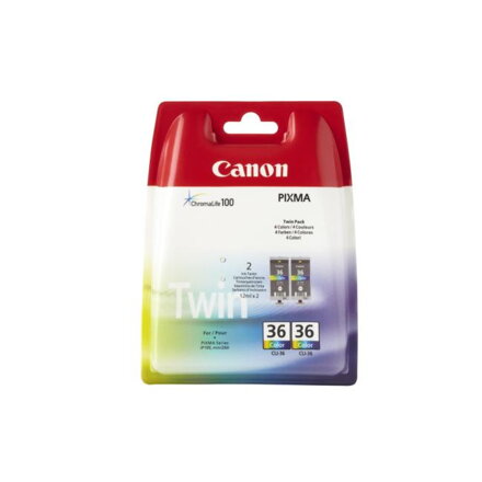 Atramentová náplň Canon CLI-36 pre PIXMA iP100/ mini 260 color TWIN (2ks) (2 x 249 str.)