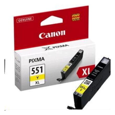 Atramentová náplň Canon CLI-551 Y pre MG 5450/6350/iP7250 yellow XL (500 str.)