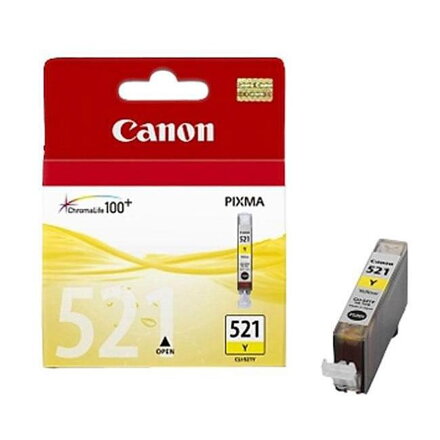 Atramentová náplň Canon CLI-521 pre MP 540/620/630/980/iP 3600/4600 yellow (460 str.)