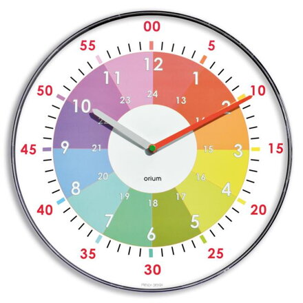Nástenné hodiny CEP 30cm učebné farebné