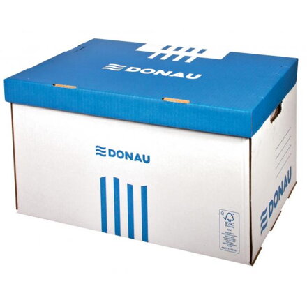 Archívna krabica so sklápacím vekom DONAU modrá