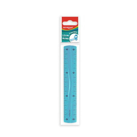 Pravítko KEYROAD, 15 cm, ohybné, mix farieb