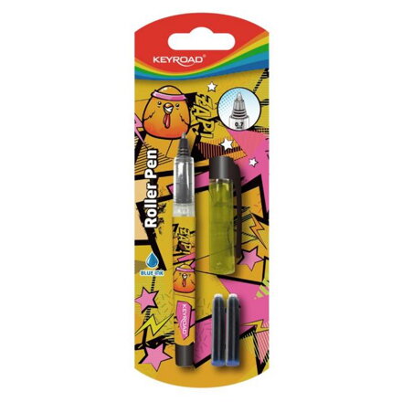 Guľôčkové pero KEYROAD 0,7 mm 2 náplne blister mix farieb