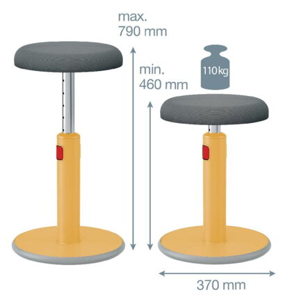 Ergonomická balančná stolička Leitz Cosy Ergo v teplá žltá