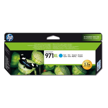 Atramentová náplň HP CN626AE HP 971XL pre Officejet Pro X451dw/X476dw/X551dw cyan XL (6.600 str.)