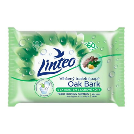 Vlhčený toaletný papier LINTEO Satin dubová kôra 60 ks
