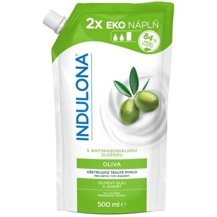Tekuté mydlo INDULONA náhradná náplň 500 ml Oliva