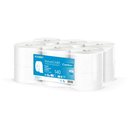 Toaletný papier 2-vrstvový VELVET CARE Jumbo 140m (12ks)