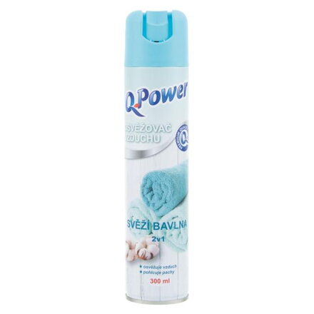 Q-Power osviežovač v spreji 300 ml Bavlna