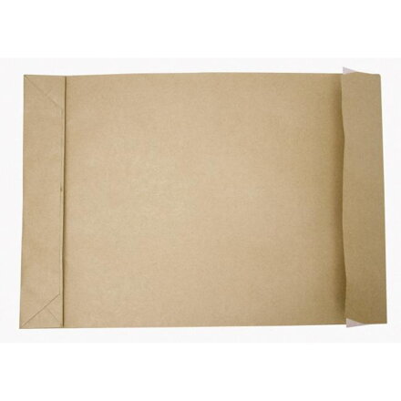 Taška B4 s X dnom a odtrhávacou páskou 250 x 354 mm hnedá 130g