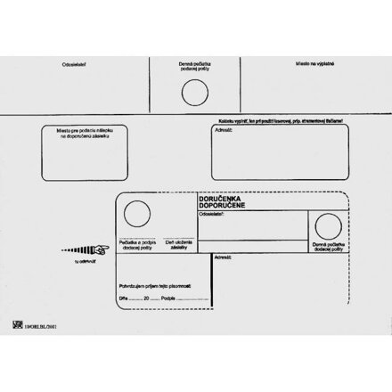 Poštové obálky C5 doručenka, 1000 ks