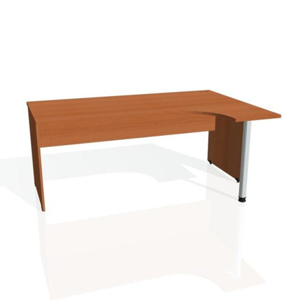 Pracovný stôl Gate, ergo, ľavý, 180x75,5x120 cm, čerešňa/čerešňa
